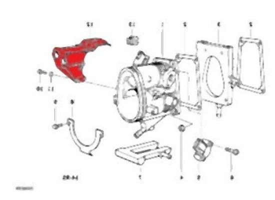 BMW E30 E36 M42 Держатель дроссельной заслонки - 13541727147 BMW Оригинал