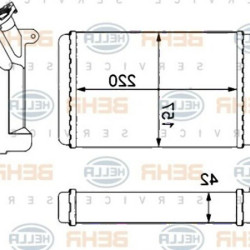 BMW E30 Радиатор отопления с кондиционером - 64118391363 BEHR