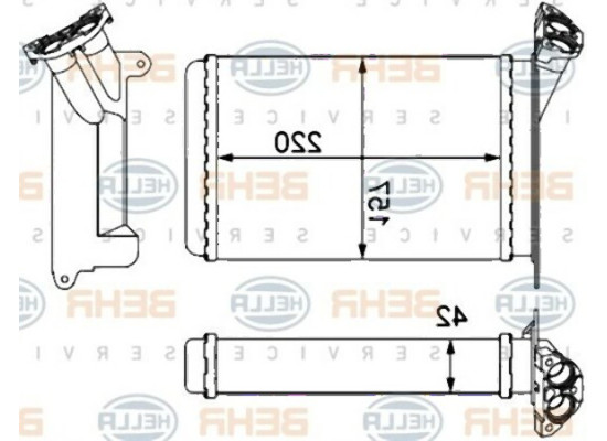 BMW E30 Радиатор отопления с кондиционером - 64118391363 BEHR