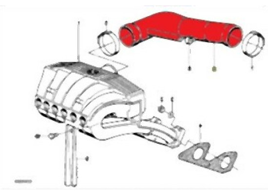 Шланг коллектора BMW E30 M21 - 11612240871 Оригинал BMW