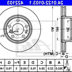 Комплект передних пневматических тормозных дисков BMW E32 E34 — 34116756534 ATE