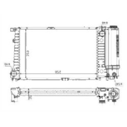 BMW E34 520 M50 Радиатор - 17111723941 RADISEN