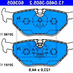 BMW E36 E46 E85 E86 Задние тормозные колодки - 34216778168 ATE