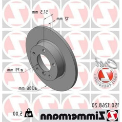 BMW E36 Z3 Плоский комплект передних тормозных дисков - 34116757751 ZIMMERMANN