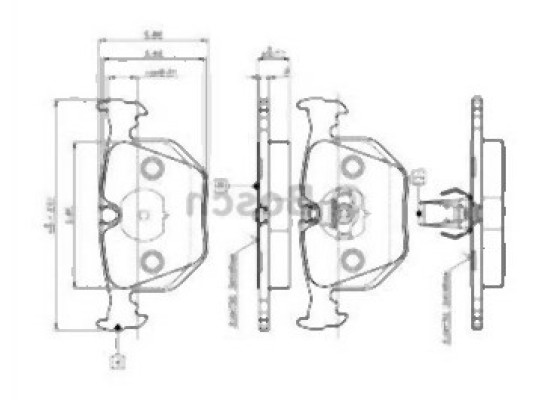 Колодки тормозные задние BMW E38 E39 M5 E46 E53 E83 - 34216761248 BOSCH