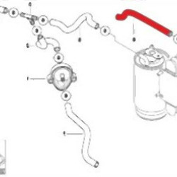 Шланг радиатора дизельного двигателя BMW E39 - 13327785156 BMW Original