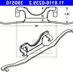 Держатель передних тормозных колодок BMW E39 — 34111164611 ATE