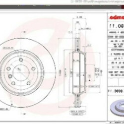 Комплект тормозных дисков задних тормозов BMW E46 - 34216864052 BREMBO