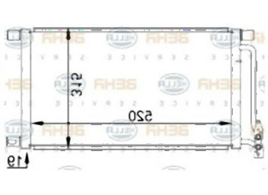 BMW E46 E83 M47 M47N M57 M57N Радиатор кондиционера - 64538377648 BEHR