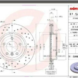 BMW E46 E85 E86 330 Пневматика передних тормозных дисков - 34116864047 BREMBO