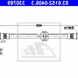 BMW E46 E85 E86 Передний тормозной шланг — 34321164312 ATE