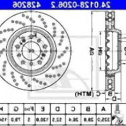 BMW E46 M3 Диск тормозной передний левый - 34112282801 ATE