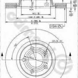 Комплект задних тормозных дисков BMW E53 - 34216859678 BREMBO