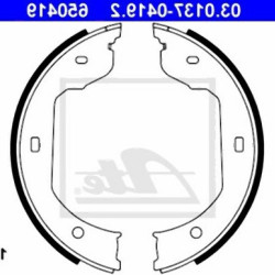 Колодка ручного тормоза для BMW (M5) (M3) E53 E60 E61 E63 E64 E65 E66 E83 E85 E86 - 34416761293 ATE