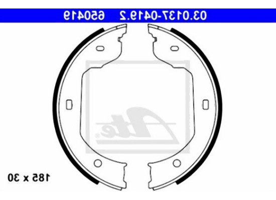 Колодка ручного тормоза для BMW (M5) (M3) E53 E60 E61 E63 E64 E65 E66 E83 E85 E86 - 34416761293 ATE