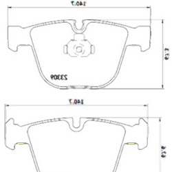 Задние тормозные колодки для BMW E60 E61 E63 E64 E65 E66 E70 E71 F15 - 34216768471 TEXTAR