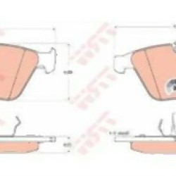 Передние тормозные колодки BMW E60 E61 E63 E64 E65 E66 E84 E89 E90 E91 E92 E93 - 34116794913 TRW