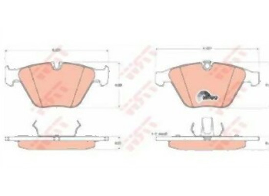 Передние тормозные колодки BMW E60 E61 E63 E64 E65 E66 E84 E89 E90 E91 E92 E93 - 34116794913 TRW