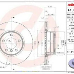 BMW E60 E61 Комплект передних тормозных дисков - 34116864059 BREMBO