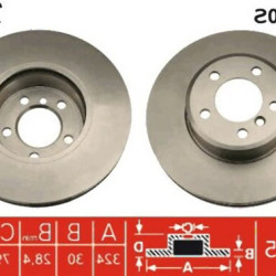 Комплект передних тормозных дисков BMW E65 E66 — 34116864049 TRW