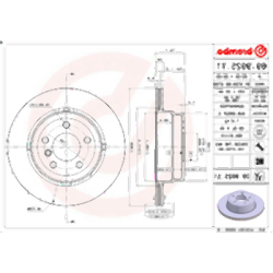 BMW E70 E71 F15 F16 Комплект задних тормозных дисков - 34216793247 BREMBO