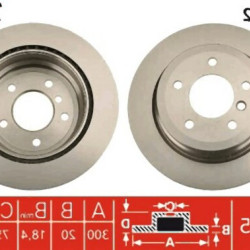 BMW E81 E84 E87 E90 E91 E92 E93 Комплект задних тормозных дисков - 34216864901 TRW