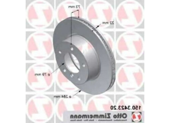 BMW E81 E87 F20 F21 F22 F23 Комплект передних тормозных дисков - 34116854996 ZIMMERMANN