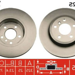 Комплект передних тормозных дисков BMW E83 — 34113400151 TRW