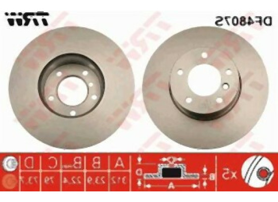 BMW E81 E82 E84 E87 E88 E90 E91 E92 E93 F20 F21 F22 F23 F30 F31 F32 F33 F34 F36 Передний тормозной диск в сборе - 34116854999m TRW