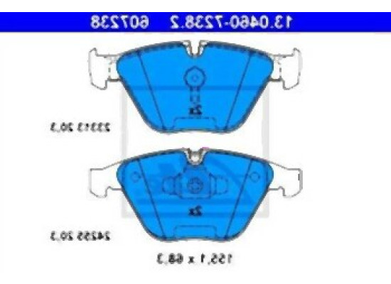 Передние тормозные колодки BMW E84 E90 E91 E92 E93 - 34116780711 ATE