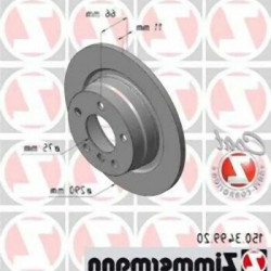 BMW F20 F21 F22 F23 Комплект задних тормозных дисков - 34216792225 ZIMMERMANN