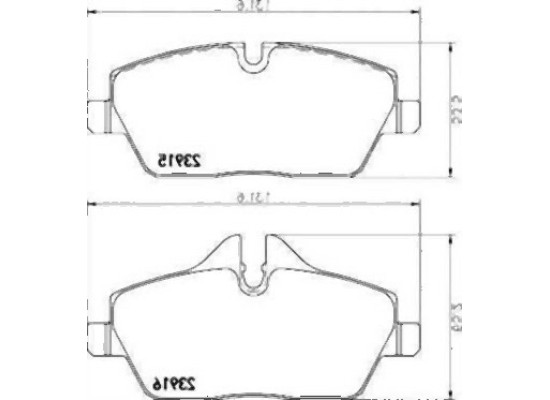 BMW MINI E81 E82 E87 E88 R56 R57 R58 R59 R60 R61 F54 F55 F56 F57 Колодка передняя тормозная - 34116774050 TEXTAR