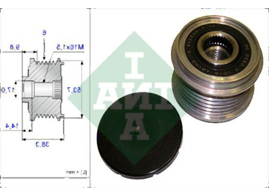 Шкив генератора BMW - 12317802619 INA