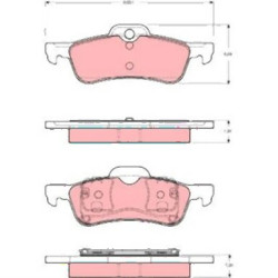 Колодки задние MINI R50 R52 R53 - 34216762871 TRW