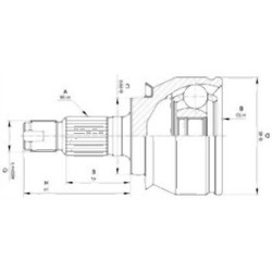 MINI R50 R52 R53 Головка полуоси с механической коробкой передач - 31607518261 CIFAM