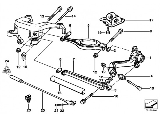 Поворотный задний правый Bmw E36 1991-1998 33321090450 (Bmw-33321090450)