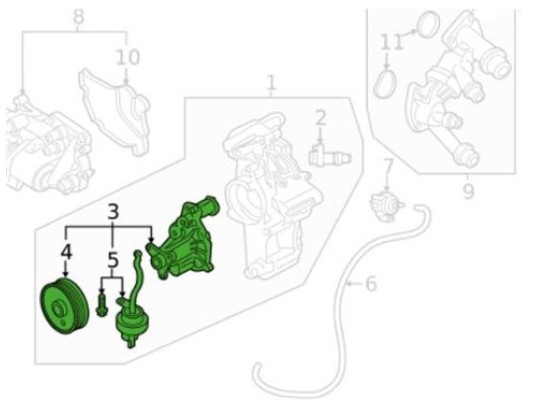 Циркуляция BMW Touring X3 X4 X5 X7 11518582740 11518582740 (Bmw-11518582740)