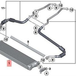 Радиатор BMW 2st 17212284260 8mo376749081, (Bhr-17212284260)